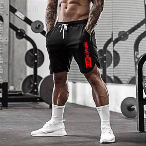 Muscleguys Gyms Shorts Mens Mesh Short Trousers Casual Joggers Shorts bodybuilding Sweatpants Fitness Men Workout Acitve Shorts