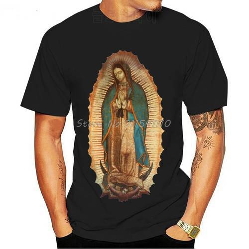 Our Lady Of Guadalupe Virgin Mary. The Madonna Religious Graphic T-Shirt. Summer Cotton Short Sleeve O-Neck Unisex T Shirt New