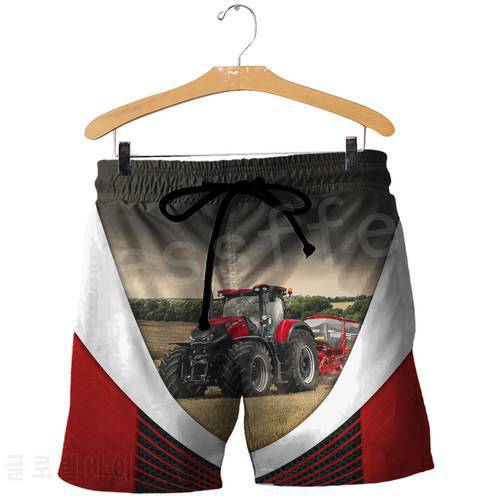 Tessffel 2020Newest Worker Farmer Tractor instrument NewFashion Unisex Casual 3DPrint Summer funny Beach Shorts Short Pants s-1