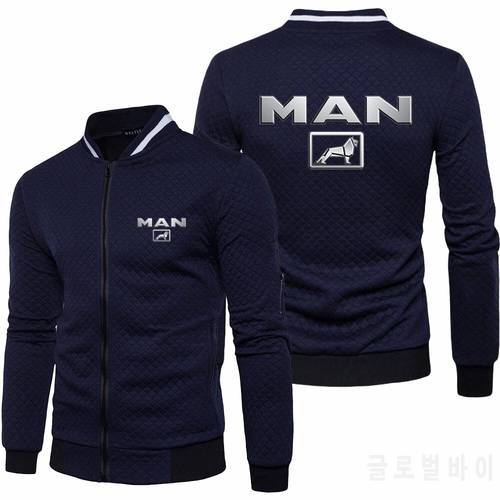 2021 New Spring Autumn Mens MAN Truck Logo Jacket Long Sleeve Sportswear Casual Zipper Hoody Male Sweatshirts Tops