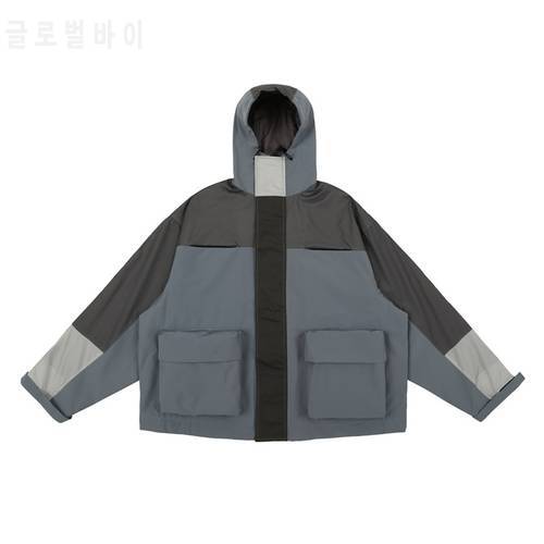 Autumn And Winter Two-Color Splicing Large Pocket High Quality 1:1 Warm And Windproof Work Clothes Charge Clothes