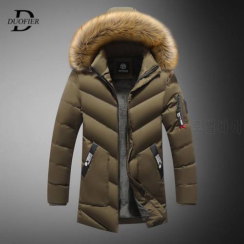 Winter Warm Thicken Men&39s Parka Coat Windproof Fleece Parkas Jacket Men Removable Fur Collar Hooded Parkas Outwear Mens Clothing