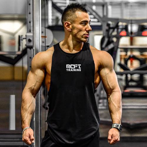 Mens Clothing Brand Workout Vest Casual Comfortable Fitness Singlets Gym Tank Top Bodybuilding Fashion Sleeveless Sports Shirt