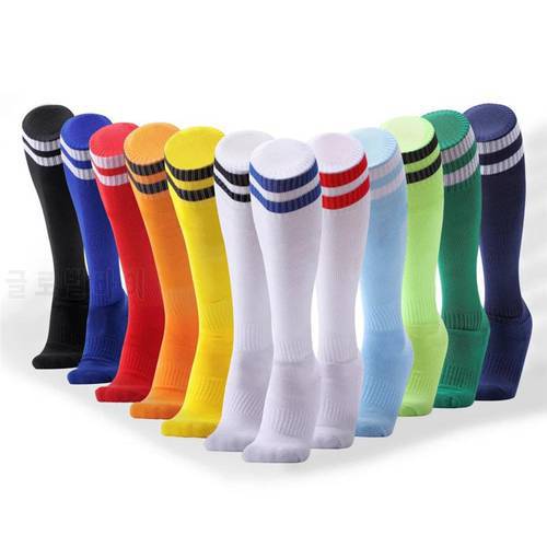 New Football Socks Non-slip Long Tube Over The Knee Socks Striped Soccer Socks Compression Stockings Outdoor Sports Gym