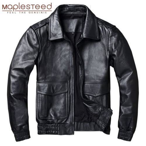 Plus Size 8XL Leather Jacket Men Flight Jacket 100% Cowhide Black Man Skin Coat Autumn Male Skin Clothing Asian Size M060