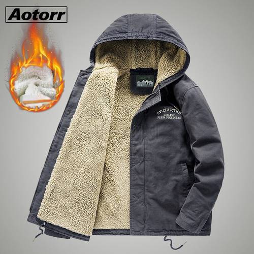 2021 New Winter Warm Jacket Men 100% Cotton Thick Fashion Casual Men Parkas Coat Military Windproof Hooded Wool Jackets Outwear