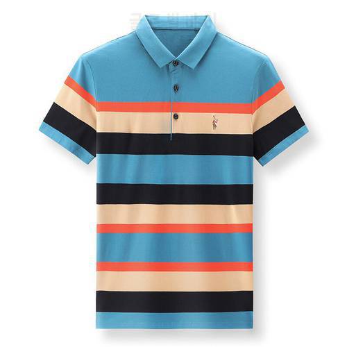Casual & Business Polo Shirt Men Short Sleeve Tace & Shark Brand Male Stripes Polo Shirts Summer Tops Tees