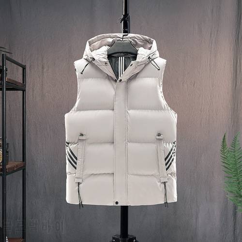 Men&39s Padded Vest Autumn Winter Warm Puffy Waistcoat Sportive Windproof Coat Quilting Thick Jacket Outwear Male Clothes