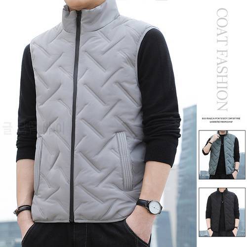 Brand Fashion Men Autumn Winter Vest Waistcoat Korean Style Man Casual Sleeveless Jacket Coats Size M-5XL