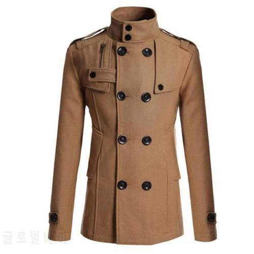 2021 Brand New Men&39s Mao Wool Overcoat for Male Long Suit Woolen Windbreaker Men&39s Coat Outer Wear Clothing