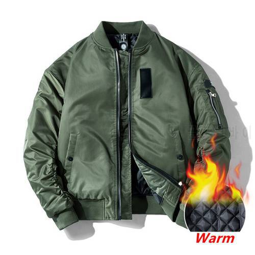 Ma1 Autumn Winter Bomber Jacket Men Plus Size Padded Pilot Baseball Coat Male Military Streetwear Warm Branded Clothing Parka