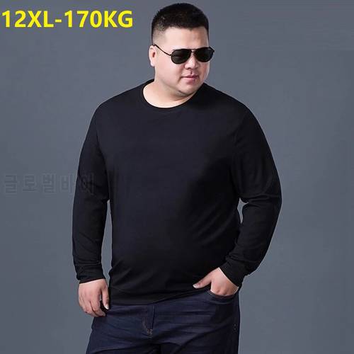 150kg 170kg summer Men Cotton T-Shirts short Sleeve Large Size 8XL 10XL 12XL big size tees Home casual Loose Tops black 54