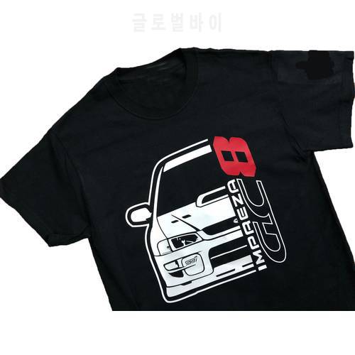 New Men T Shirt Fashion Men Brand Fitness Slim Fit Japan Car Impreza Gc8 T-Shirt Printing Shirt Men Cotton Tees Streetwear