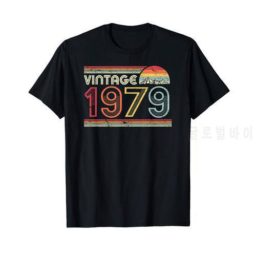 40Th Birthday Gift T Shirt. Classic, Vintage 1979 Shirt. Brand Fashion Homme Tees Print Men Harajuku Street Wear T-Shirts