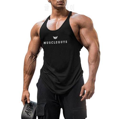 Gym Mens Training Fashion Muscle Running Singlets Clothing Bodybuilding Workout Tank Top Men Fitness Singlets Sleeveless Vest