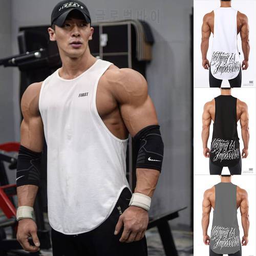 new Men Muscleguys Bodybuilding Clothing Fitness Tank Tops Extend Cut Dropped Armholes Sports Vest Gym Workout Sleeveless Shirt