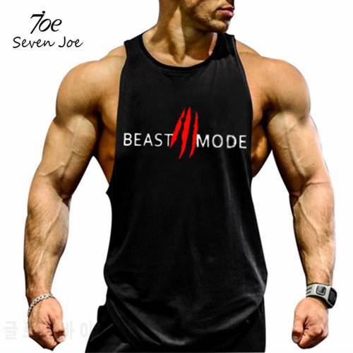 Seven Joe Brand clothing Bodybuilding GYMS Fitness Men Tank Top workout BEAST print Vest Stringer sportswear Undershirt