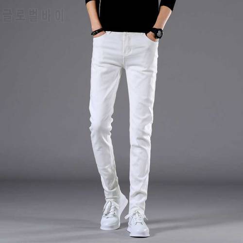 2022 New Men Stretch Skinny Jeans Fashion Casual Slim Fit Denim Trousers White Pants Male Brand Clothes size 27-36