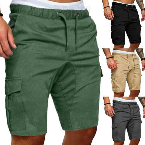 Men&39s Shorts Male Summer Bermuda Cargo Military Style Straight Work Pocket Lace Up Short Trousers Casual Shorts