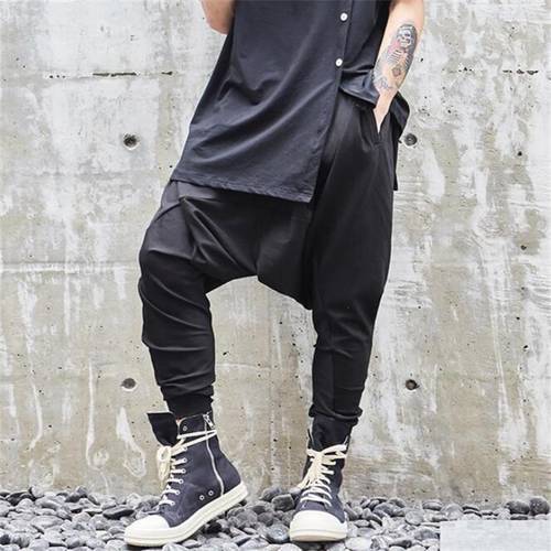 Men&39s Beat Pants Spring And Autumn New Hip Hop Street Rock Dark Personality Stitching Yamamoto Style Non-Mainstream Pants