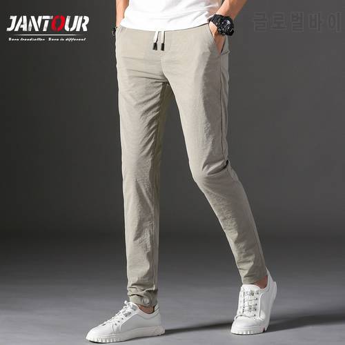 Brands Men pants 2022 New Design Casual hombres pantalones Cotton Slim Pant male Trousers Fashion Business Tie Pants Man 28-38