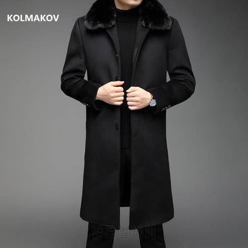 2022 winter men Long style overcoat fashion trench coat ,men&39s high quality jackets ,Classic wool coat men,plus-size M-5XL