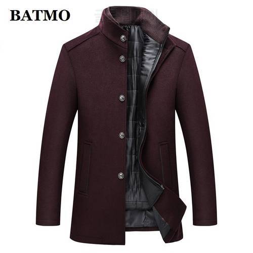 BATMO 2022 new arrival autumn&winter high quality wool thick trench coat men,men&39s wool jackets Overcoat,plus-size M-XXXL AL 03