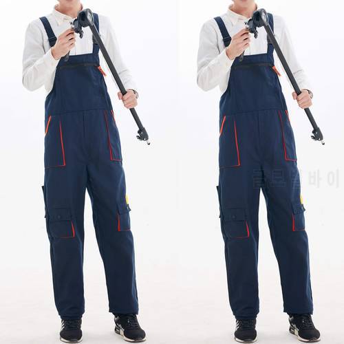 New Fashion Men Fashion Casual Nylon Loose Heavy Duty Work Jumpsuit Overalls Mechanic Work Wears Tooling Belt Pants