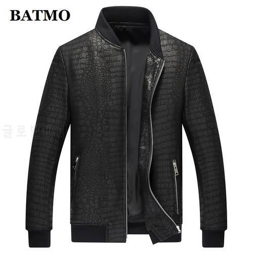 BATMO 2021spring thin natural real leather jackets men,sheepskin leather jackets,plus-size M-XXXL