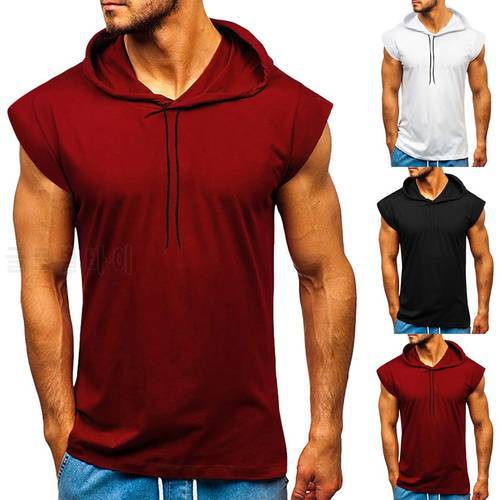 Summer Solid Bodybuilding Stringer Tank Tops men Gyms Stringer Shirt Fitness Tank Top Men Gyms Clothing Cotton Vest hoodies