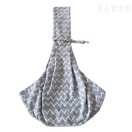 New Grey Striped Cotton Pet Dog Sling Carrier Bag Dogs Carrier Bag Free Shipping Dogs Bag