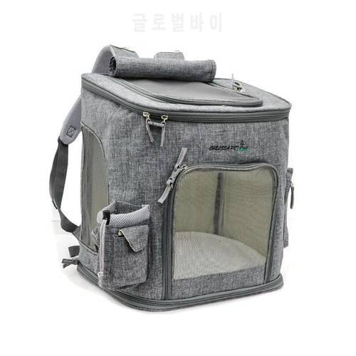 Dropshipping Cat Carrying Extra Large Capacity Pet Backpack Dog Breathable Pet Carrier Outdoor Travel Portable Shoulder Bag M/L