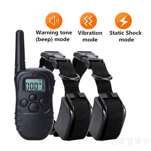 300m LCD Remote Electric Pet Dog Training Collar For Small Medium Large Dog Electronic Puppy Trainer E-collar Battery Powered