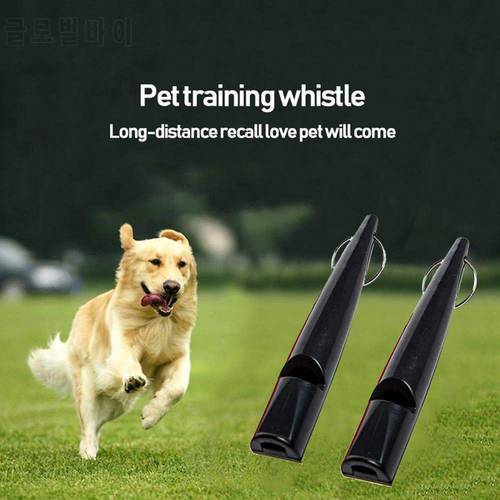 2 Pack Hot Dog Training Whistles Dog Whistle 210.5 with Lanyard Black Dog Whistle for Recall Barking