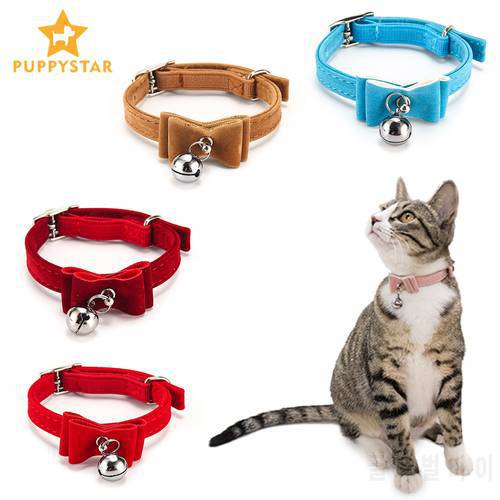 Cat Collar With Bell Collar For Cats Puppies Kitten Cat Collars Leads Leashes Collars For Cats Dog Chihuahua Pet Products PQ004