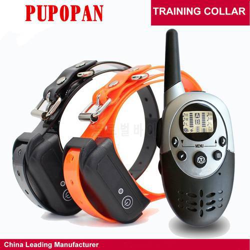 Dog Training Collar1000M Pet Training Collar Dog Trainer Waterproof Rechargeable Remote Electric Shock For Two Dogs