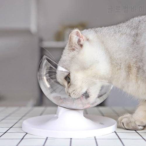 Pet cat supplies, cat bowl adjustable eggshell high cat food bowl anti - feeding single mouth
