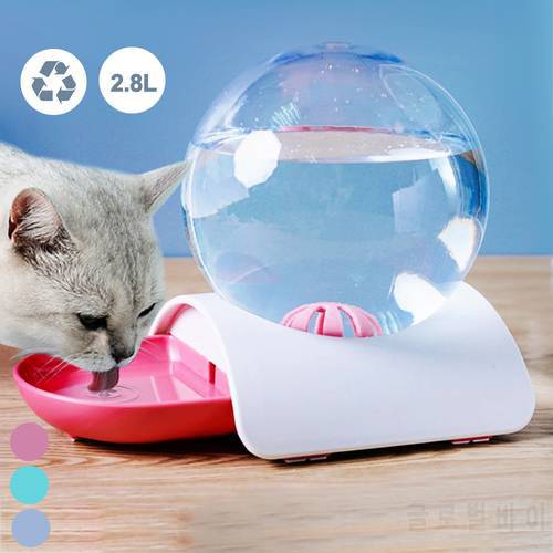 2.8L Cats Automatic Pet Feeder Drinking Pets Gravity Automatic Water Dispenser Cat Water Fountain Pet Supplies