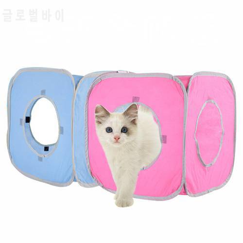 2019 New Creative Portable Foldable Non-Woven Cat Box Tent Toy Octagonal Fence Home Outdoor Supplies Pet Interactive For Cat Dog