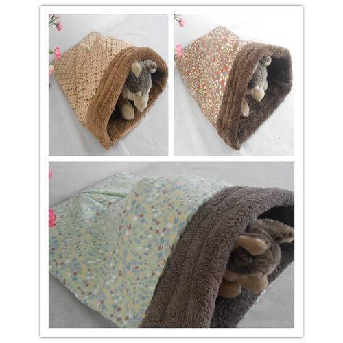 FREE SHIPPING New style cute cat sleeping bag pet bed high quality fabric with fleece three styles