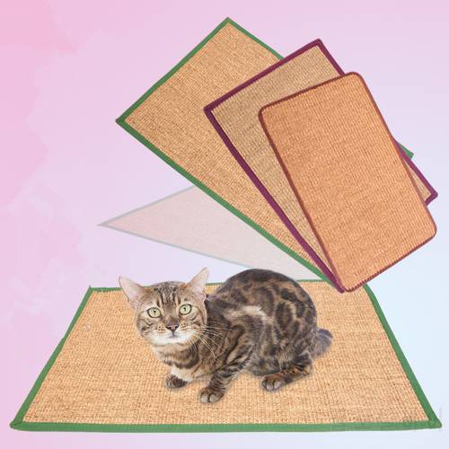 Natural Sisal Toy Cats Scratch Pad Cat Litter Mat Protect Furniture Cat Scratch Board