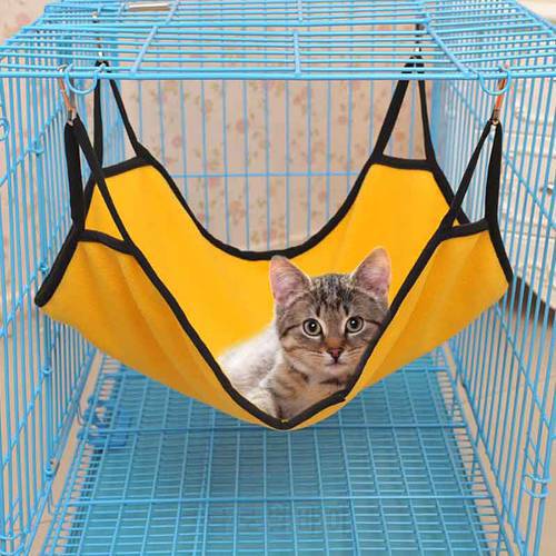 High Quality Warm Cat Beds Cloth+Fleece Pet Hammocks For Pets Cats Rest Cat House Mat Soft And Comfortable Cat Ferret Cage PD157