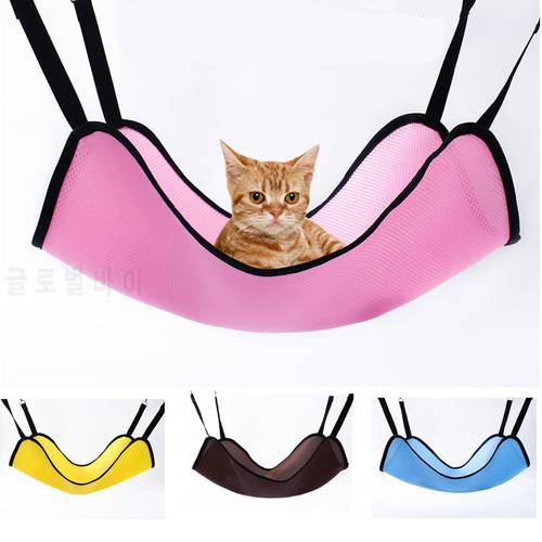 Cat Hammock Install in the Cat Crate Cages Bed Hanging for Kitten Big Cats 4 Colors Big Capacity Pet Bed Breathable Gird Kennel