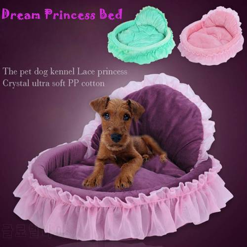 Elegant Pet Dog Puppy Bed Princess Lace Lovely Cat Litter Bed Sofas House Kennels Teddy Chihuahua Nest For Small Medium Dogs
