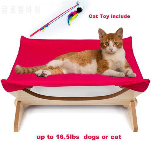Luxury Cat Hammock Large Soft Plush Cat Bed for Indoor Cat Holds Small to Medium Cat or Small Dog Sturdy and Easy to Assemble