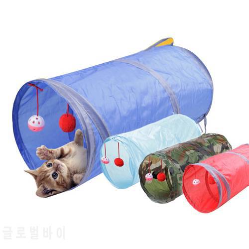 Cat Interactive Cat Tunnel For Cat Stuff Cheap Toys Chat Tunnel Tubes Peep Hole Design Collapsible Tent Nest Folding Training