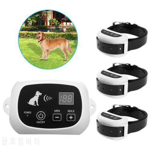 Retail Wireless Electric Dog Pet Fence Containment System Transmitter Collar Waterproof Shipping 27g9
