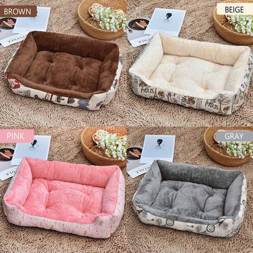 Plush Size Cozy Pet Dog Bed Sofa Soft Fleece Dog Beds Blanket For Small Large Dogs Golden Retriever Chihuahua Warm Puppy Cat Bed