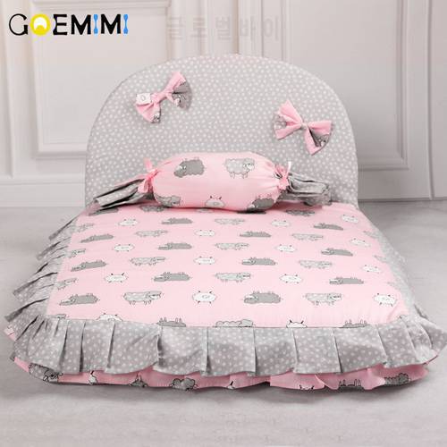 2022 Dog Lovely Bed Comfortable Warm Pet House Print Fashion Cushion for pet Sofa Kennel Top Quality Puppy Mat Pad Bed