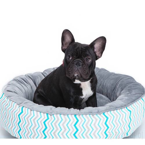 Crystal plush fleece round dog bed pet bed for cats and dogs breathable super comfy pet house